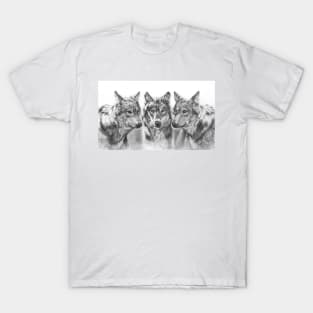 First Snowfall wolf drawing T-Shirt